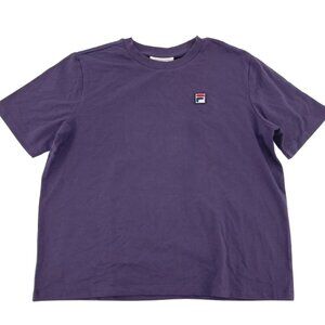 Fila Women’s Cotton Crewneck Jersey Short Sleeve Shirt - Purple - Medium